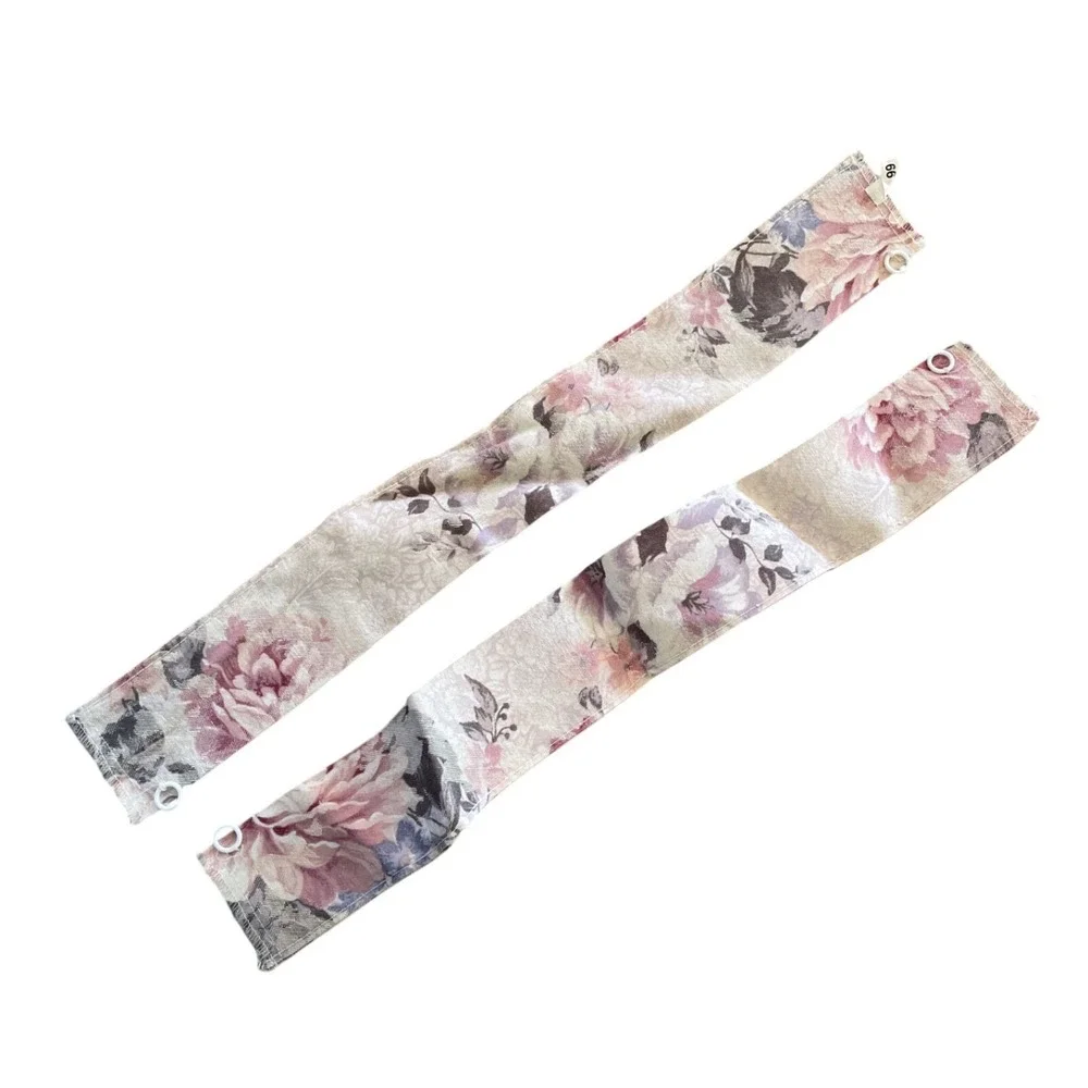 Vintage Curtains Panels Valance‎ Set Country Cottage Cottagecore Floral Rose 80s